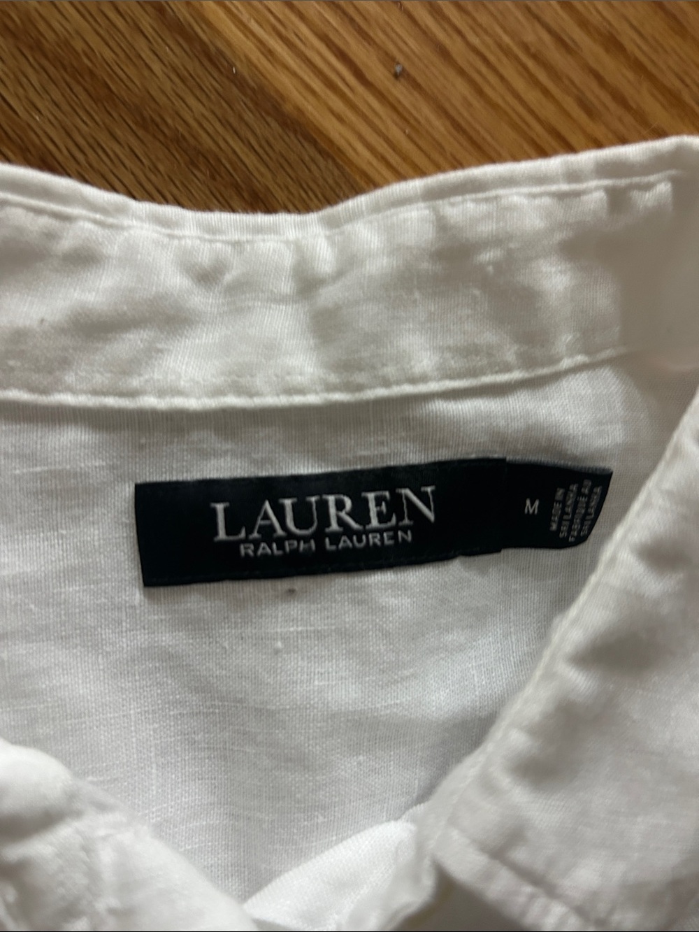 Ralph Lauren Black Label White Short-Sleeve Linen Button-Down Shirt - Picture 2 of 4